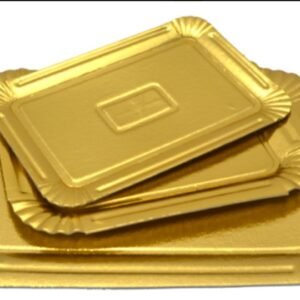 Platos dorados rectangulares  Num 1 al 7